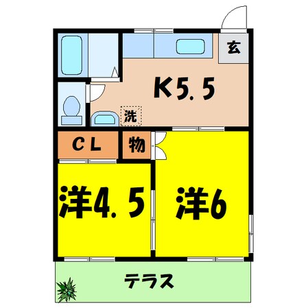 安斎コーポ（高崎市高関町）の物件間取画像